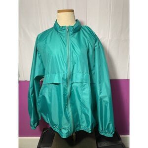 Vintage Aqua Sheen Windbreaker Size Large